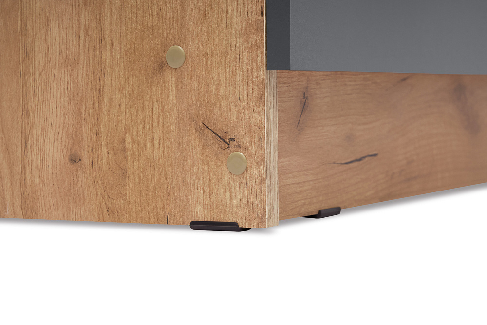 Шкаф Мартина 2-дверный графит / дуб крафт