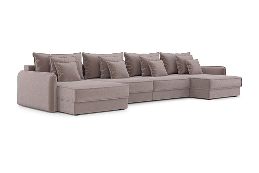 Диван п-образный тик-так Антей М2О2 светло-коричневый