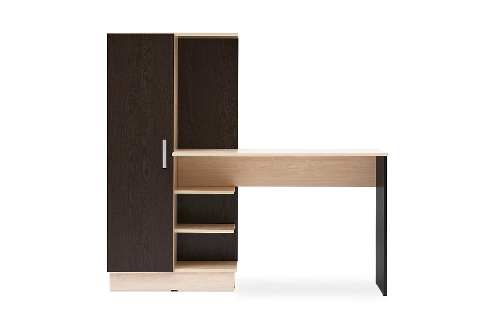 Стол компьютерный №1 дуб беленый / венге