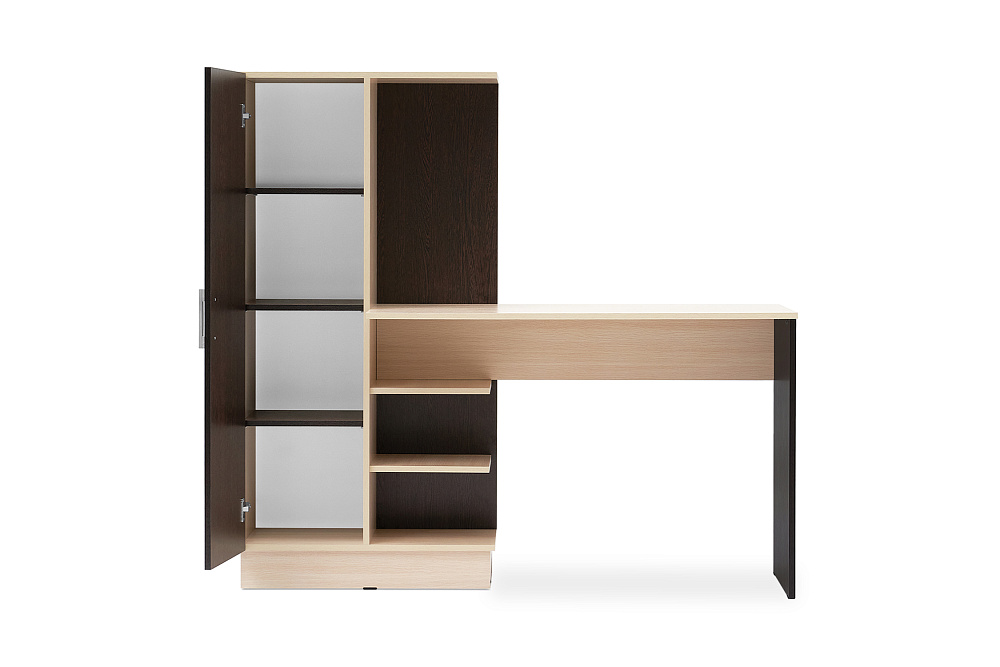 Стол компьютерный №1 дуб беленый / венге