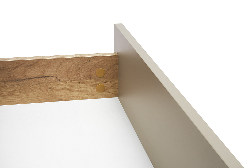 Комод с 3 ящиками Челси Color 800 дуб крафт / слоновая кость / глиняный серый