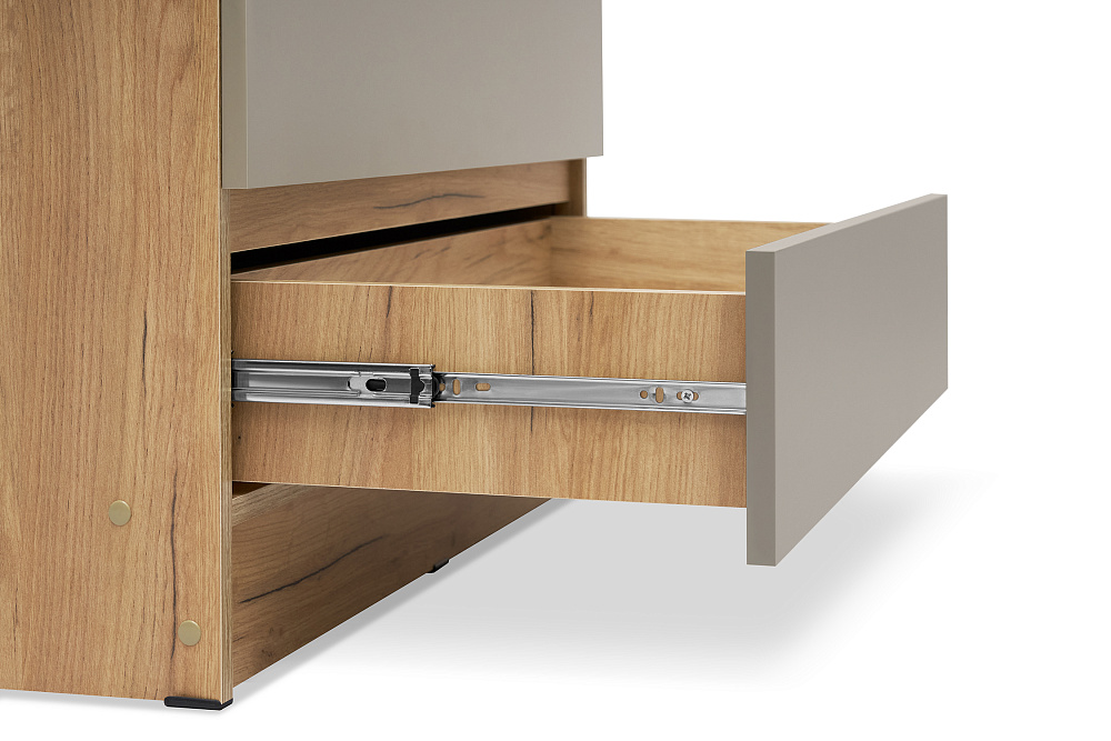 Шкаф 2-х дверный Челси Color дуб крафт / слоновая кость / глиняный серый