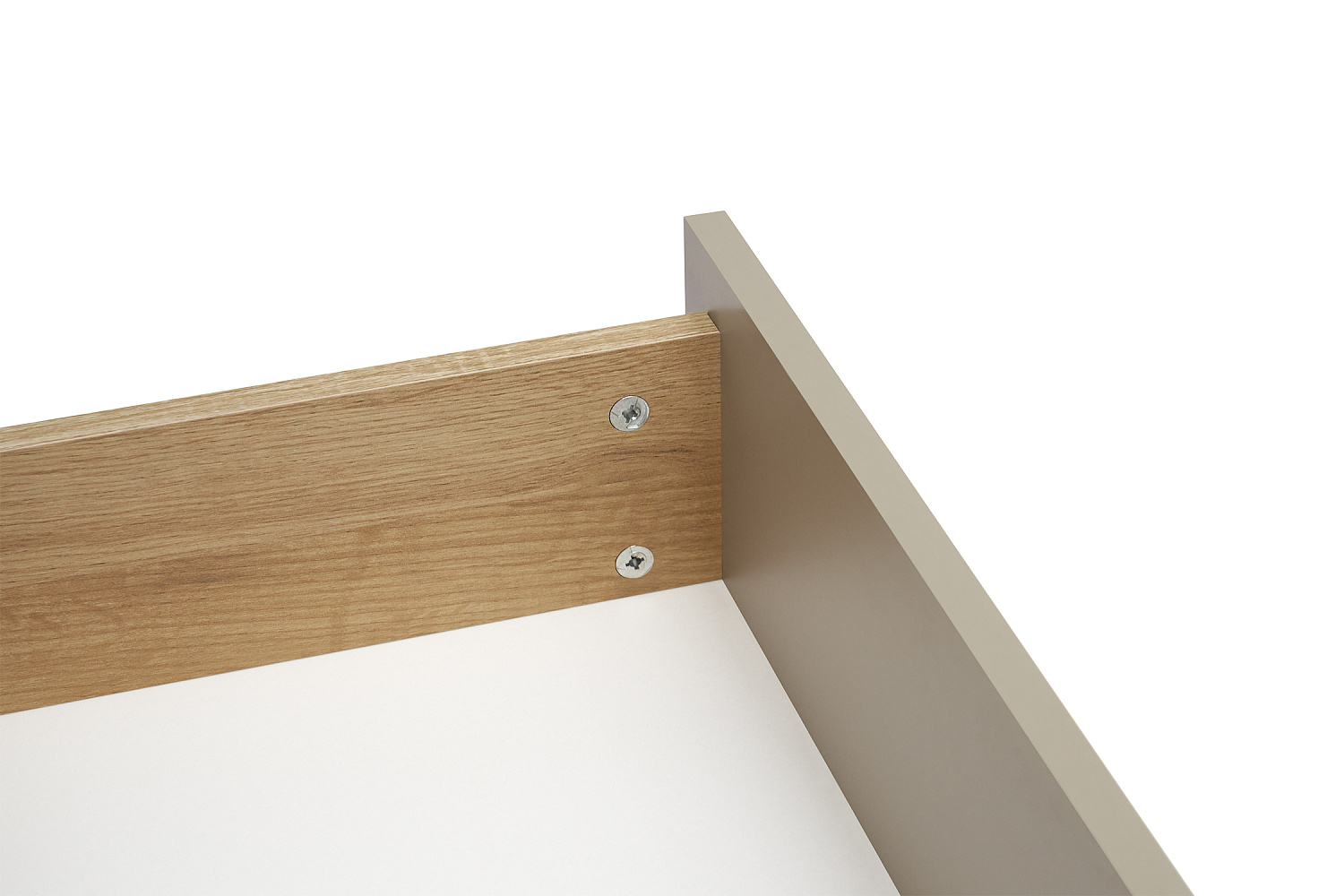 Шкаф 2-х дверный Челси Color дуб крафт / слоновая кость / глиняный серый