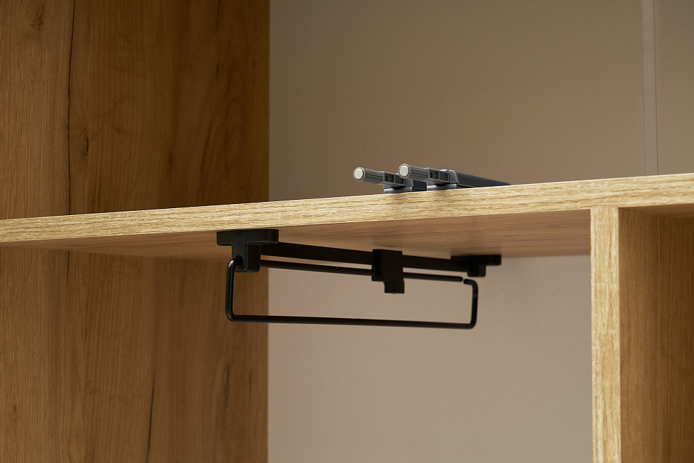 Шкаф 2-х дверный Челси Color дуб крафт / слоновая кость / глиняный серый