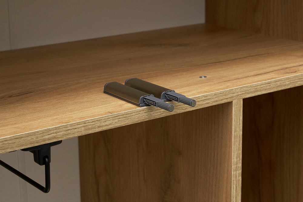 Шкаф 2-х дверный Челси Color дуб крафт / слоновая кость / глиняный серый