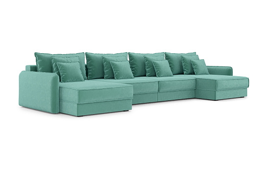 Диван п-образный тик-так Антей М2О2 бирюзовый