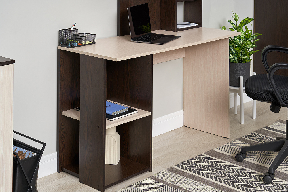 Компьютерный стол с надстройкой Олимп венге / дуб белфорд 