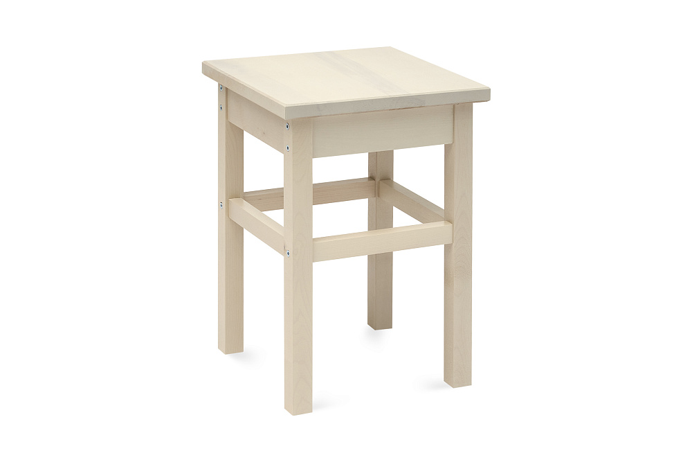Табурет на прямых ножках массив выбеленная береза