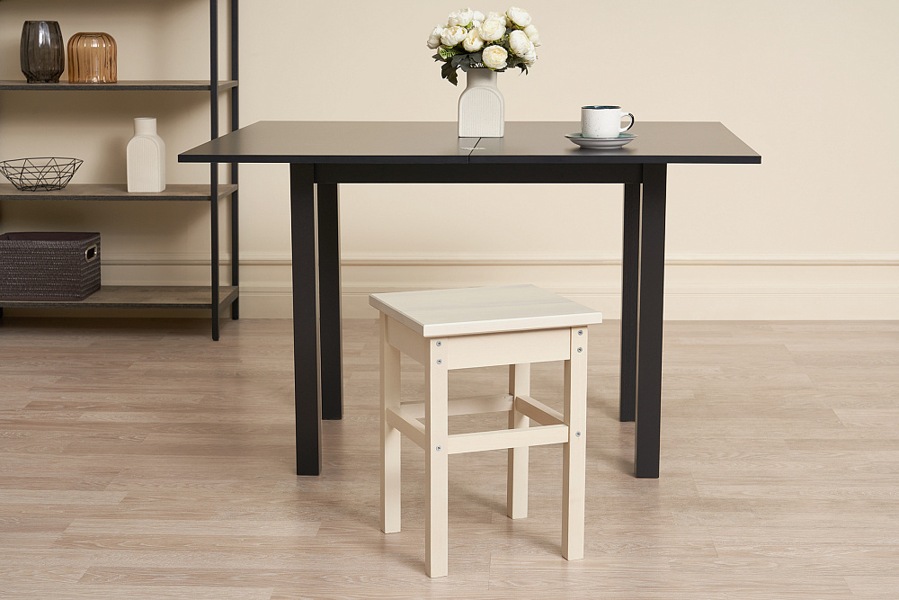 Табурет на прямых ножках массив выбеленная береза