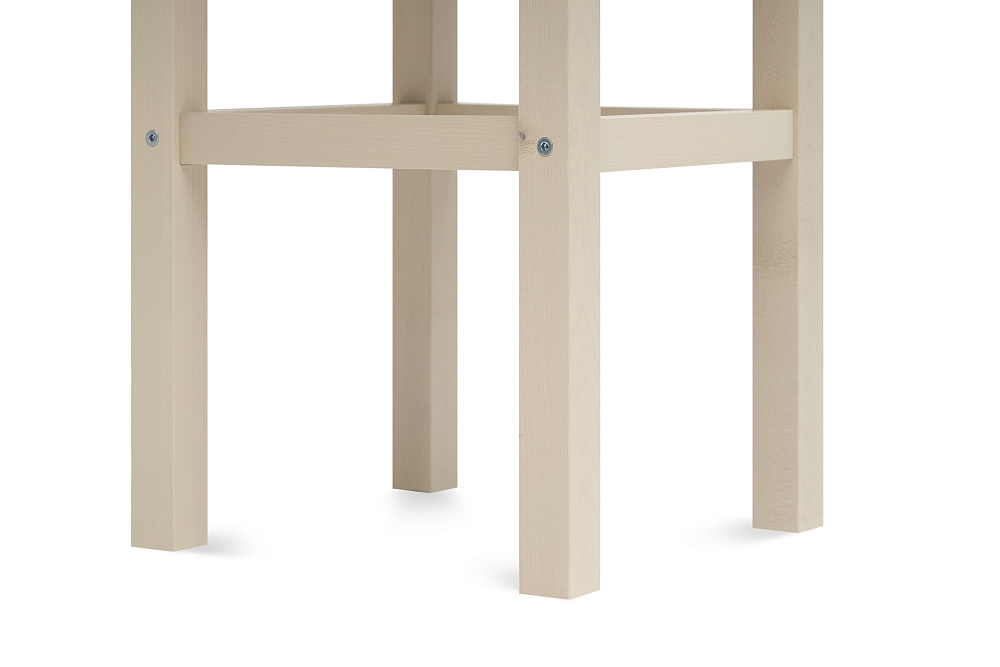 Табурет на прямых ножках массив выбеленная береза