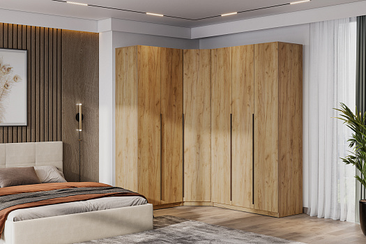 Комплект шкафов в спальню Тивина дуб золотой