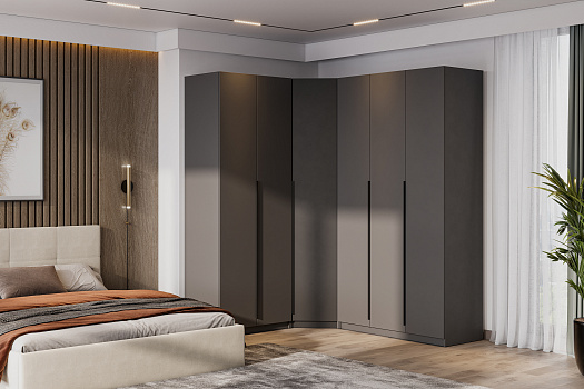 Комплект шкафов в спальню Тивина графит серый