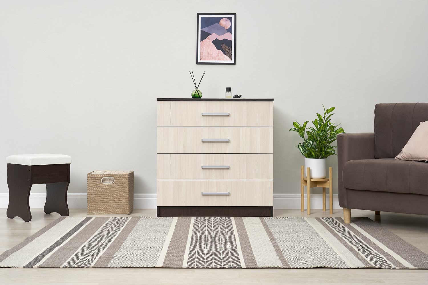 Комод с 4-мя ящиками Фиеста венге / лоредо