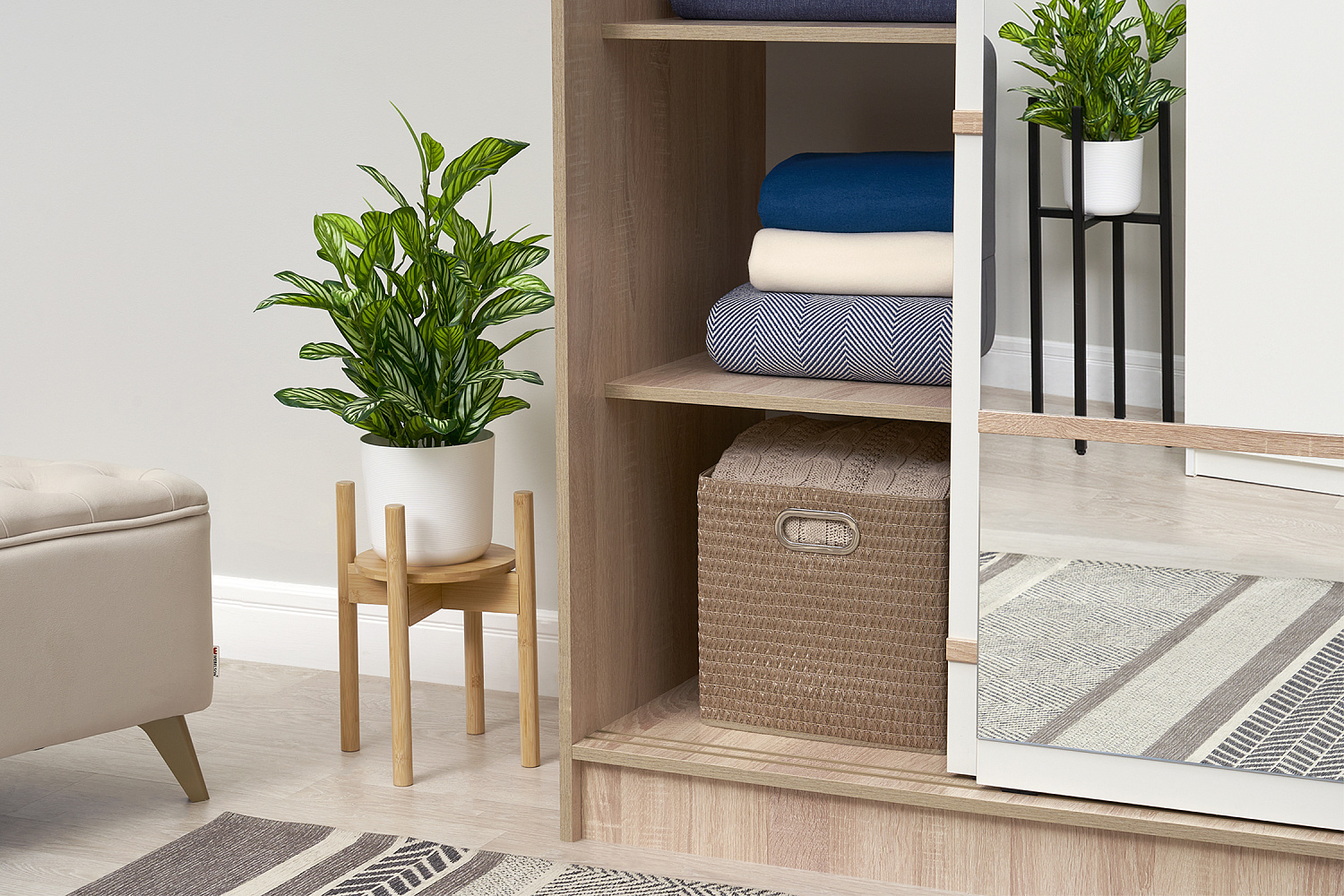 Шкаф-купе Сакура 1.5 м дуб сонома / белый