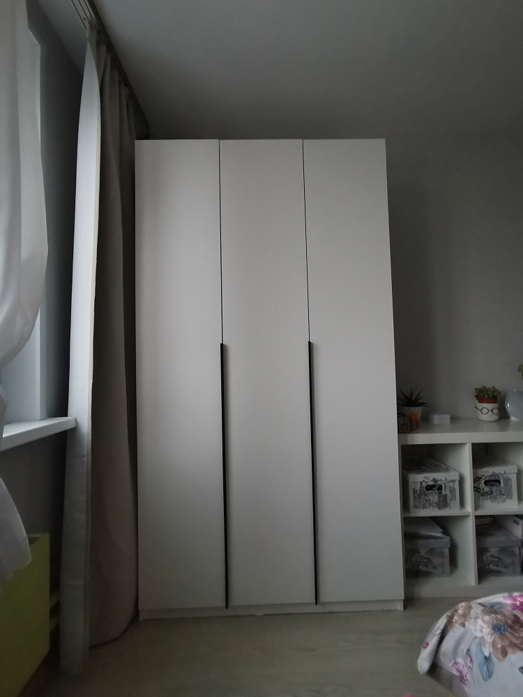 Шкаф 3-х створчатый Тивина графит серый