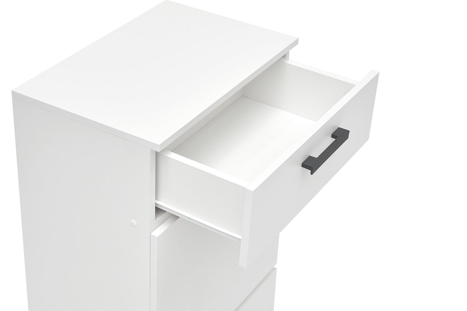 Тумба высокая Ника белый гладкий