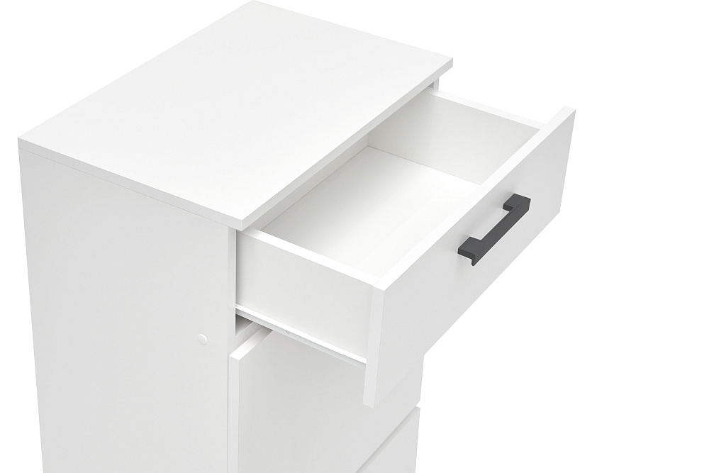 Тумба высокая Ника белый гладкий