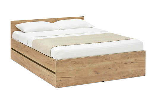 Кровать Скайвуд с ящиками дуб золотой