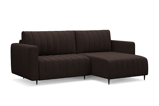 Диван угловой пантограф Флорент микровелюр коричневый