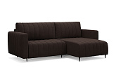 Диван угловой пантограф Флорент микровелюр коричневый