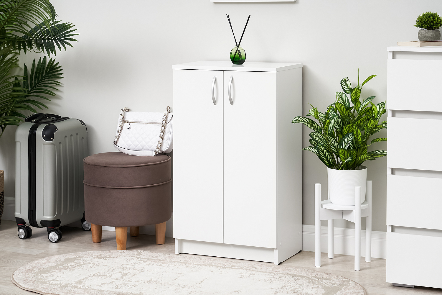 Тумба для обуви Эва белый