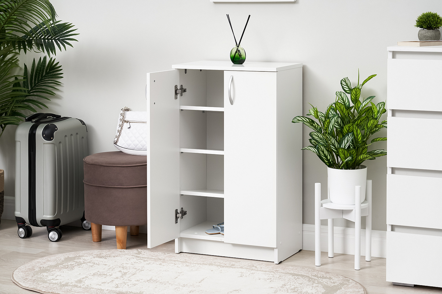 Тумба для обуви Эва белый