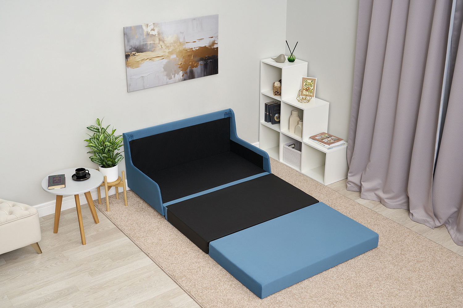 Диван откидной Немо голубой