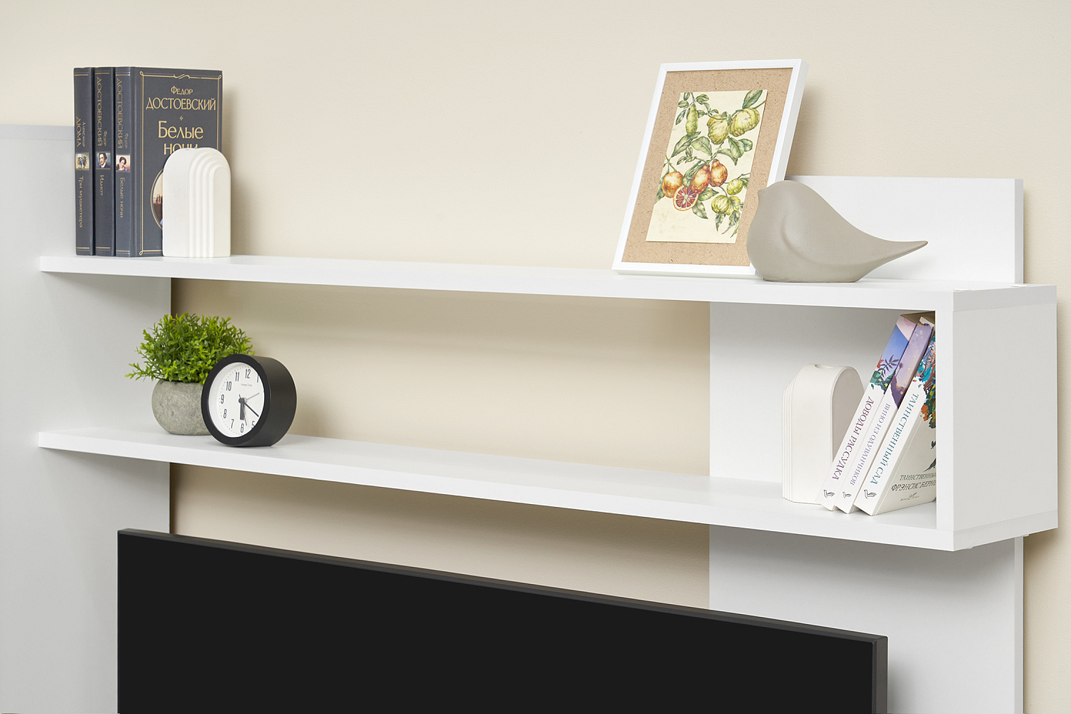 Гостиная Коста белый / цемент светлый