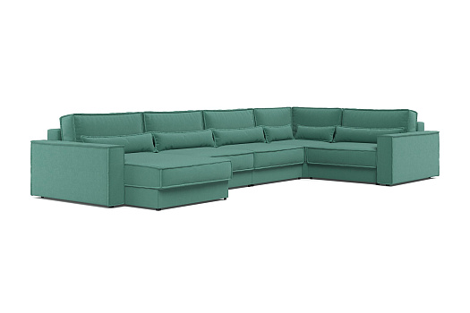 Диван п-образный тик-так Сохо бирюзовый