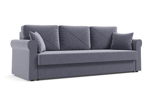 Диван еврокнижка Лира 3-х местный серый