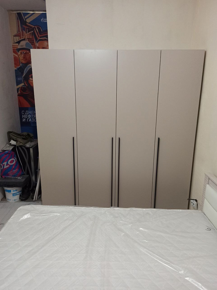 Шкаф 2-х створчатый Берген с зеркалами белое дерево