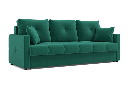 Диван еврокнижка Вита 3-х местный изумрудный