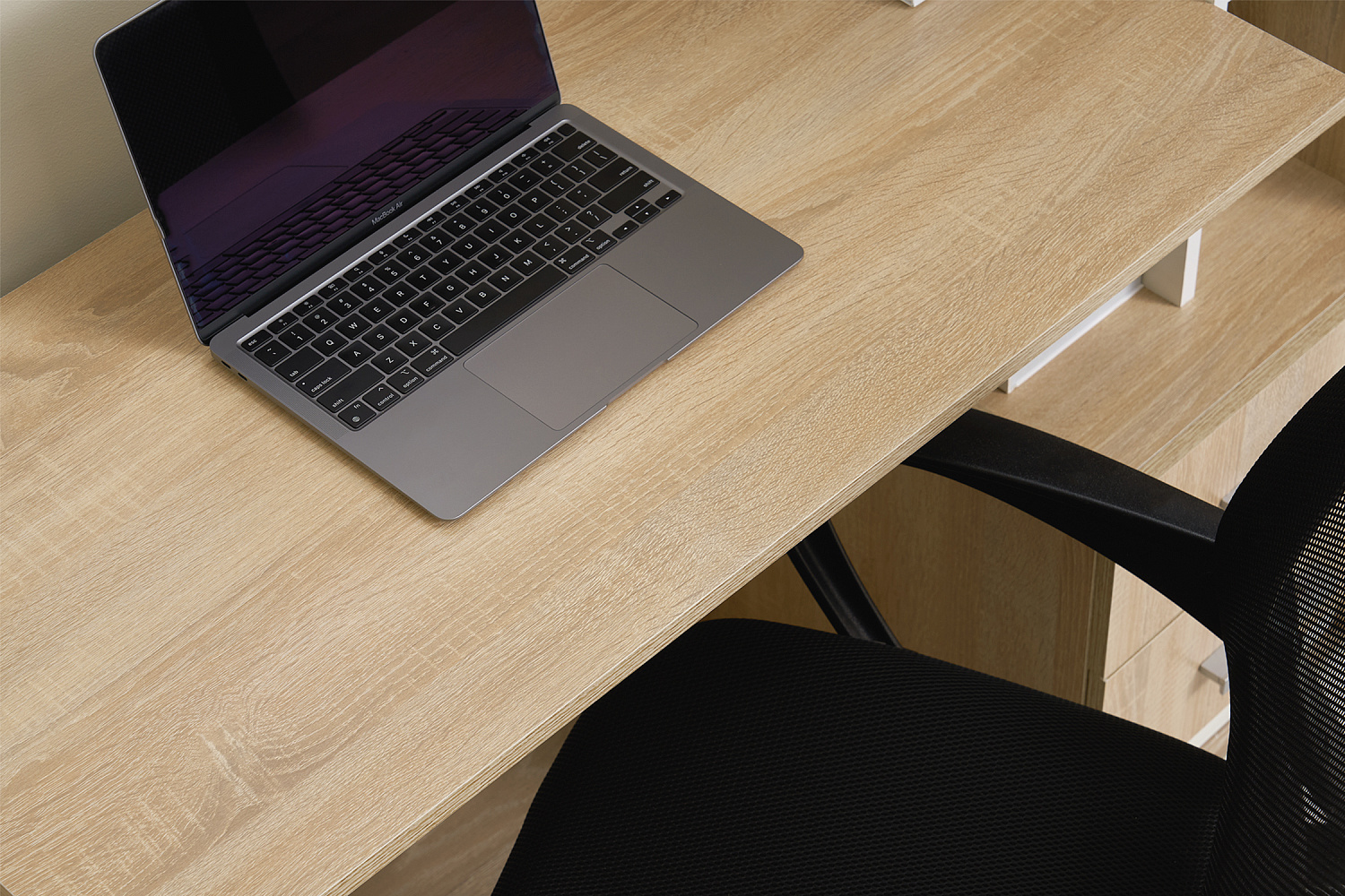 Стол компьютерный с надстройкой №2 дуб сонома / белый