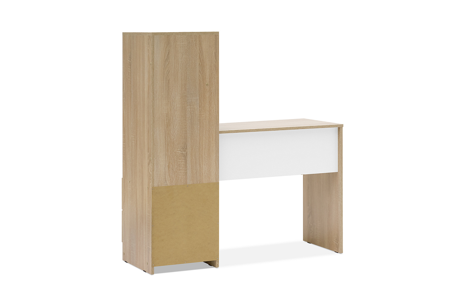 Стол компьютерный с надстройкой №2 дуб сонома / белый