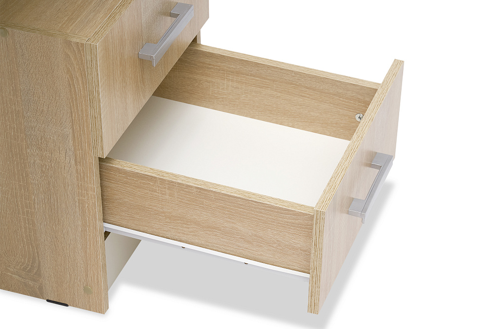 Стол компьютерный с надстройкой №2 дуб сонома / белый