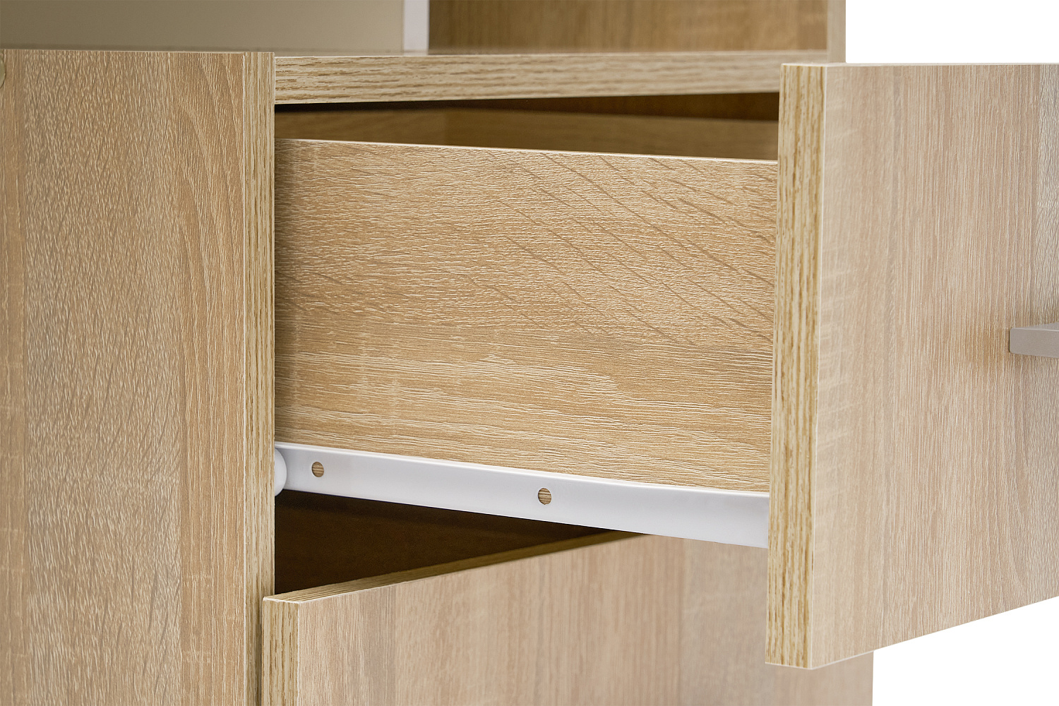 Стол компьютерный с надстройкой №2 дуб сонома / белый