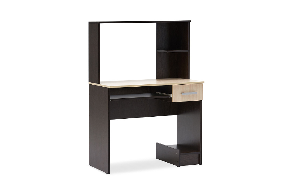 Стол компьютерный №3 дуб беленый / венге