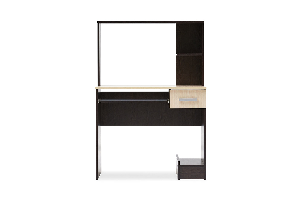 Стол компьютерный №3 дуб беленый / венге