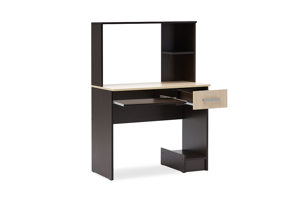 Стол компьютерный №3 дуб беленый / венге