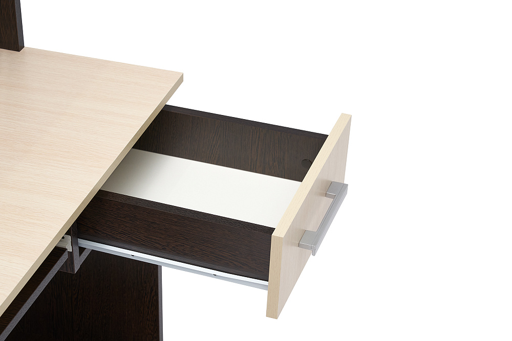 Стол компьютерный №3 дуб беленый / венге