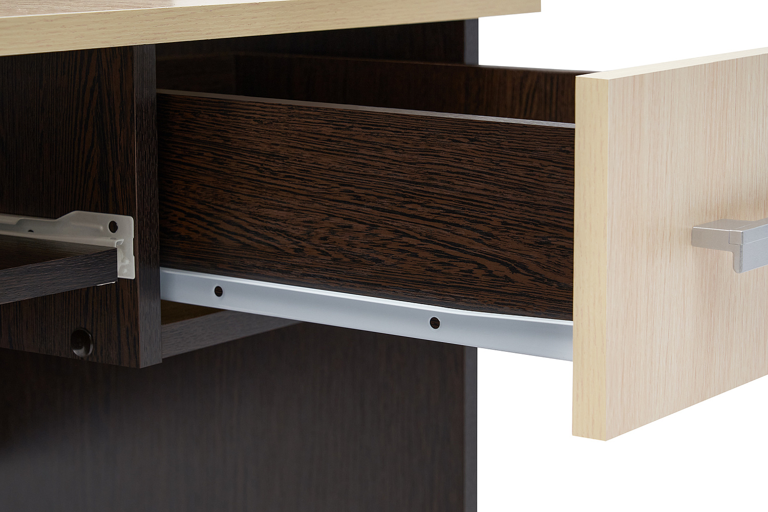 Стол компьютерный №3 дуб беленый / венге