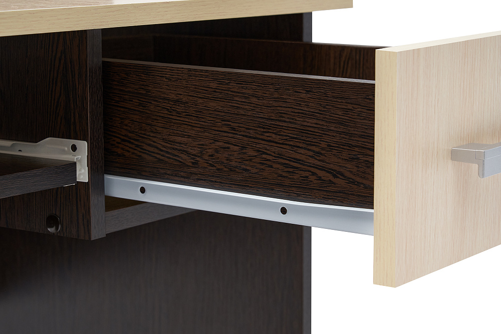 Стол компьютерный №3 дуб беленый / венге