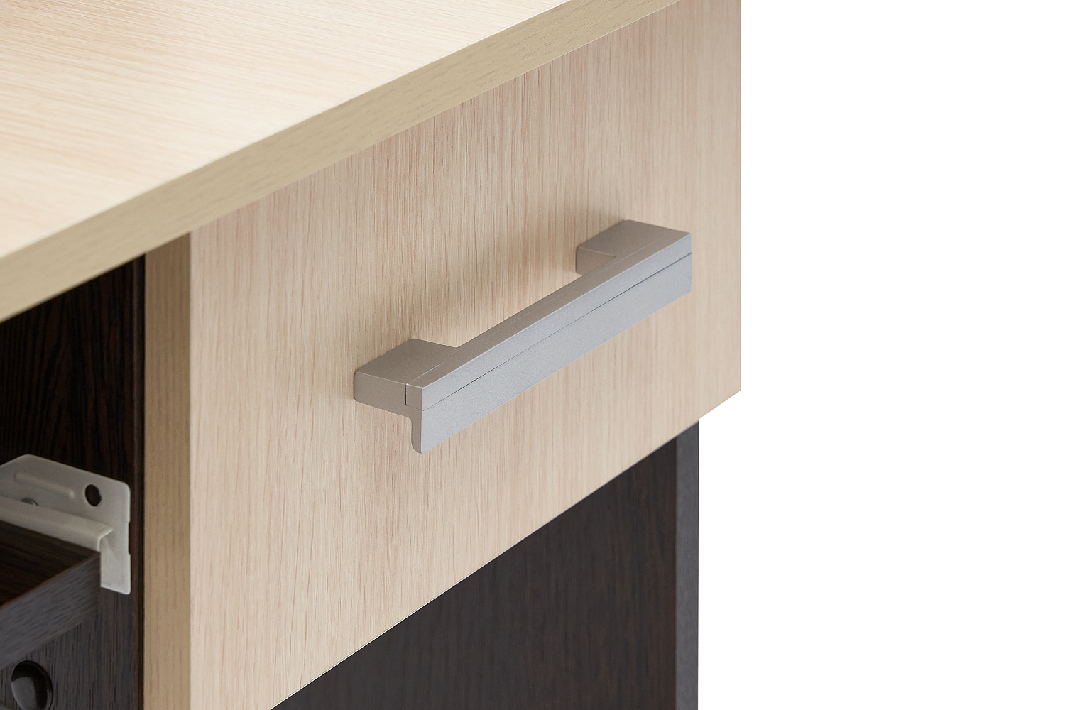 Стол компьютерный №3 дуб беленый / венге