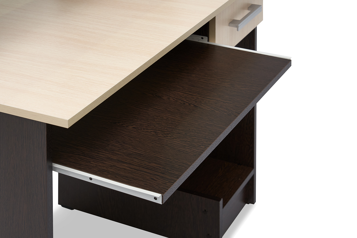 Стол компьютерный №3 дуб беленый / венге