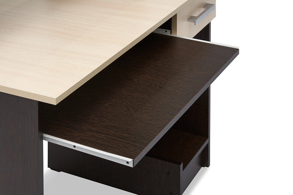 Стол компьютерный №3 дуб беленый / венге