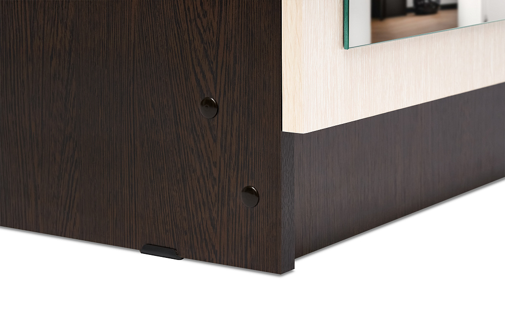 Шкаф 2-х створчатый с зеркалом Ронда ШК-20 венге / дуб белфорд