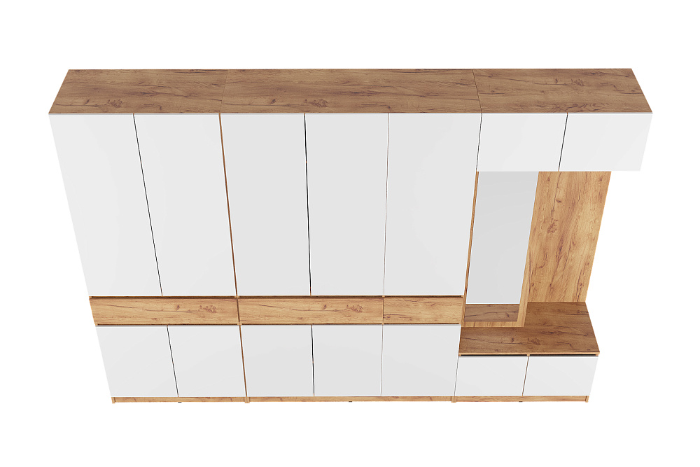 Прихожая Веллум 5 дуб крафт золотой / белый