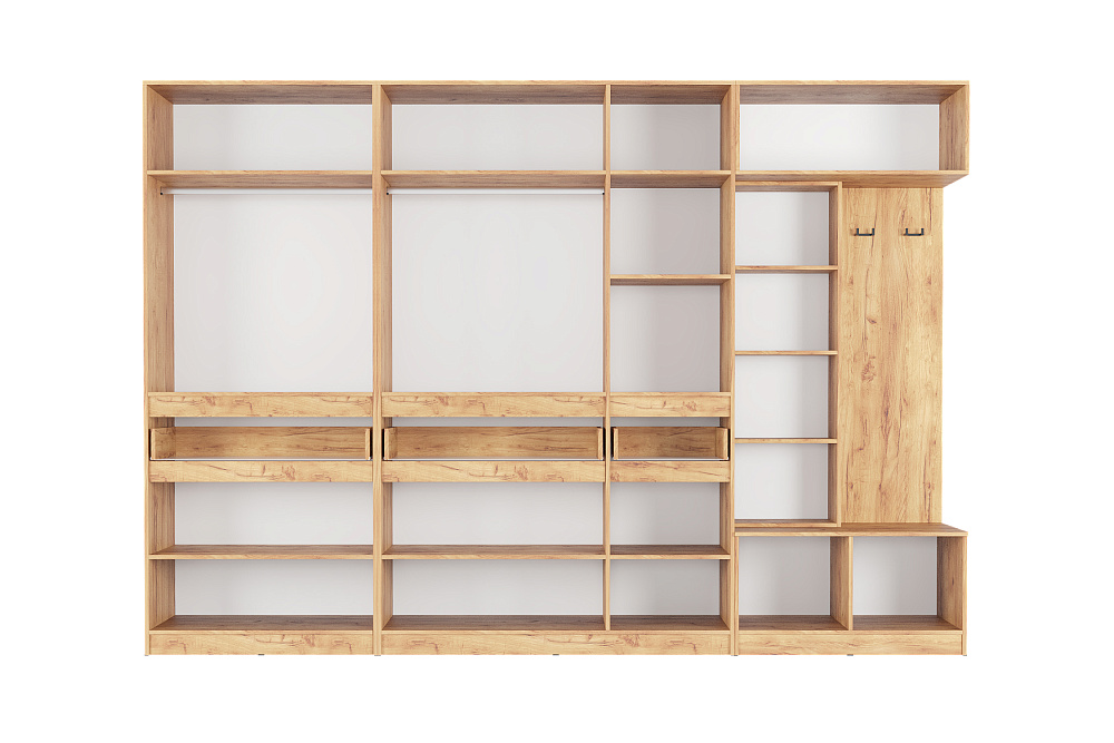 Прихожая Веллум 5 дуб крафт золотой / белый