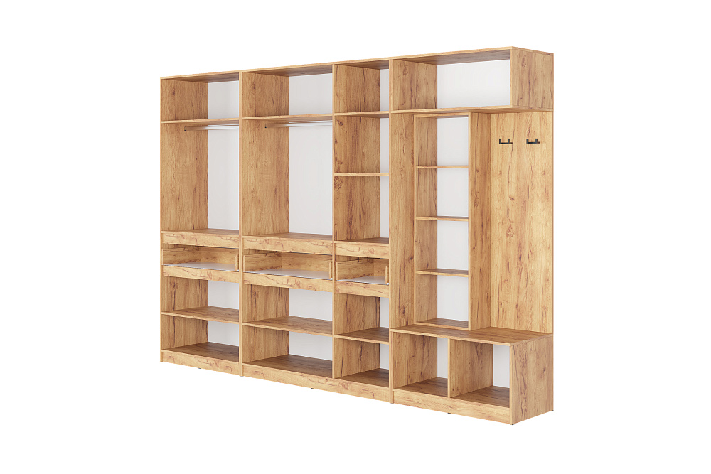 Прихожая Веллум 5 дуб крафт золотой / белый