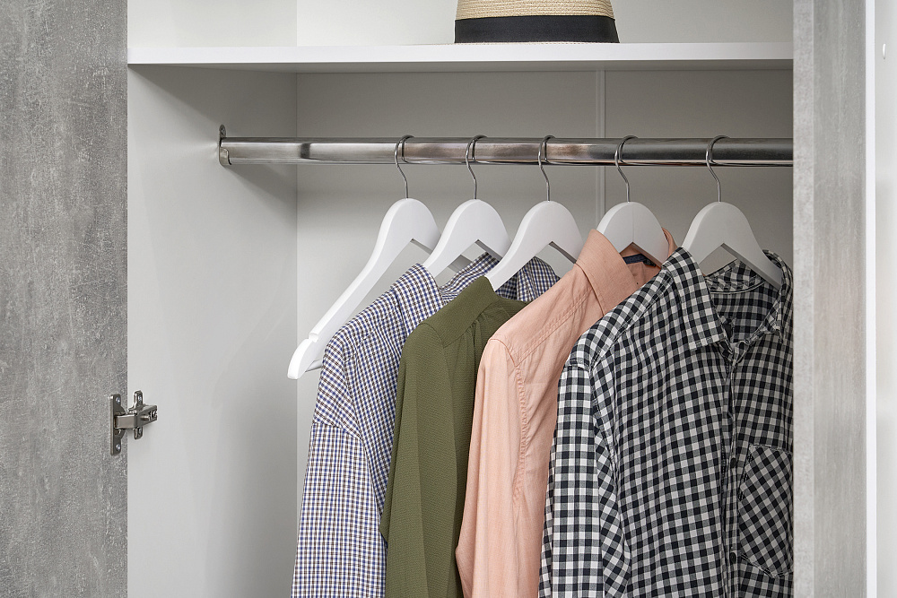 Стенка Юниор-2 Лофт бетон светлый / белый